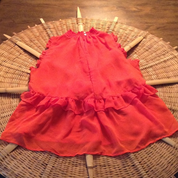 Tangerine Ruffled Blouse - Picture 3 of 3